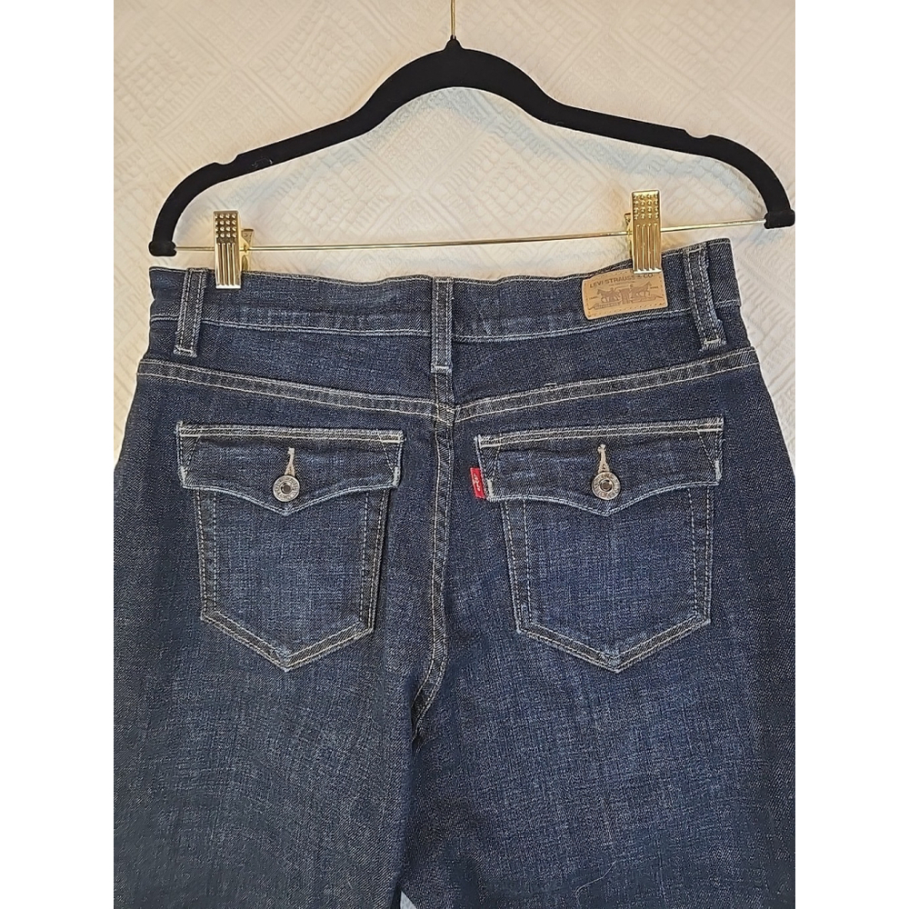 Levi's 512 Perfectly Slimming Bootcut Jeans Dark Wash Size 10 Stretch - Picture 6 of 9
